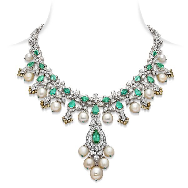 Emerald Drop Bridal Necklace